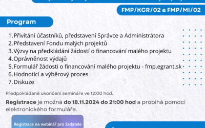 Webinář pro žadatele FMP – 20.11.2024